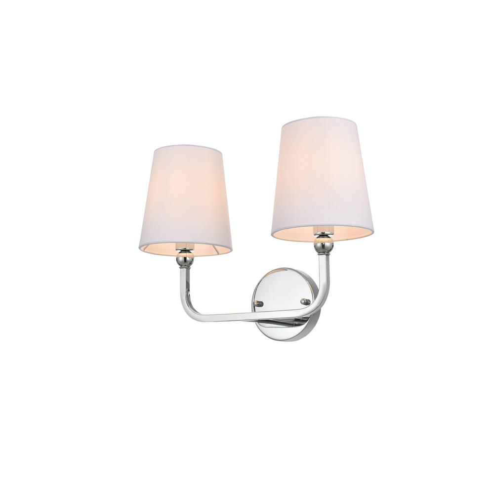 Colson 2 light Chrome and Clear Bath Sconce. Picture 2