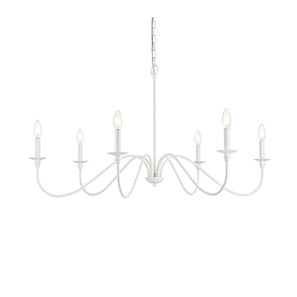 Rohan 42 inch chandelier in White. Picture 2