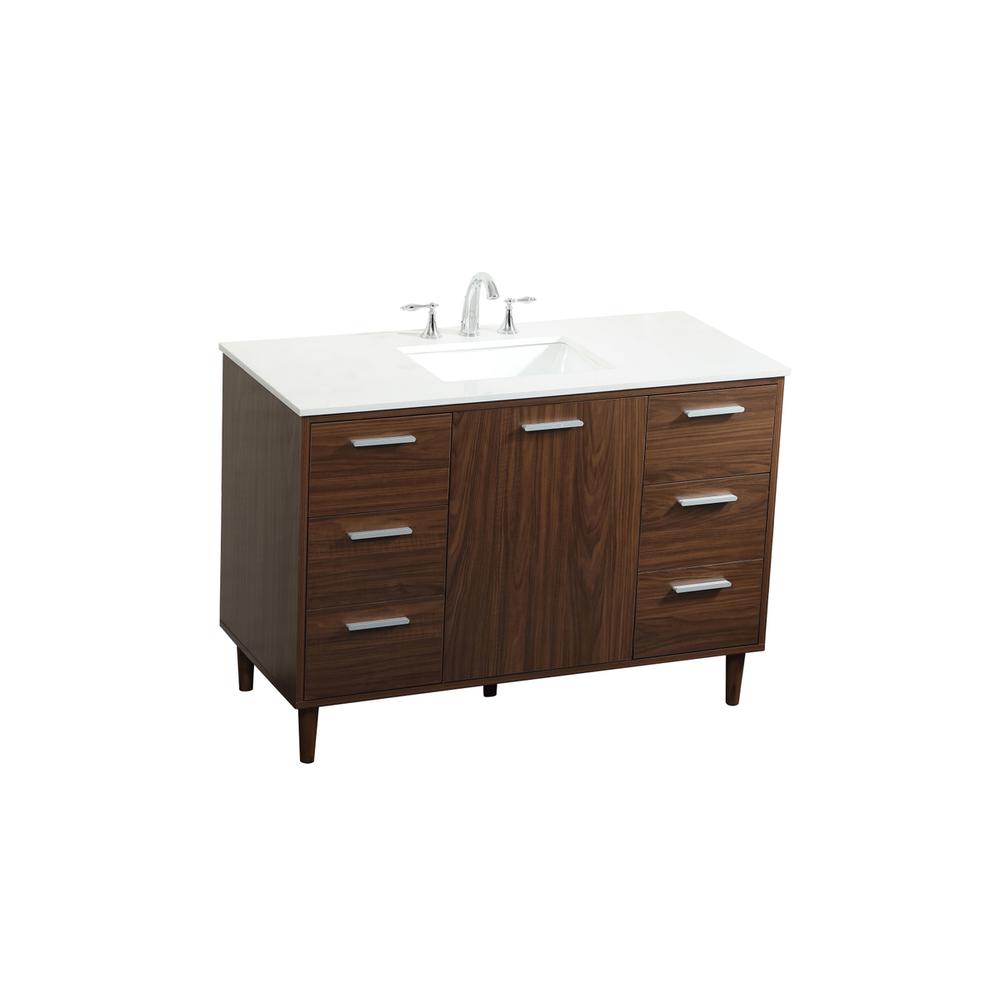 48 inch bathroom vanity in Walnut. Picture 8