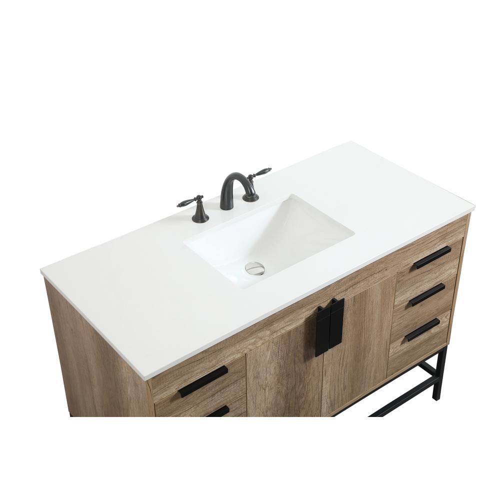 48 inch Single bathroom vanity in natural oak. Picture 10