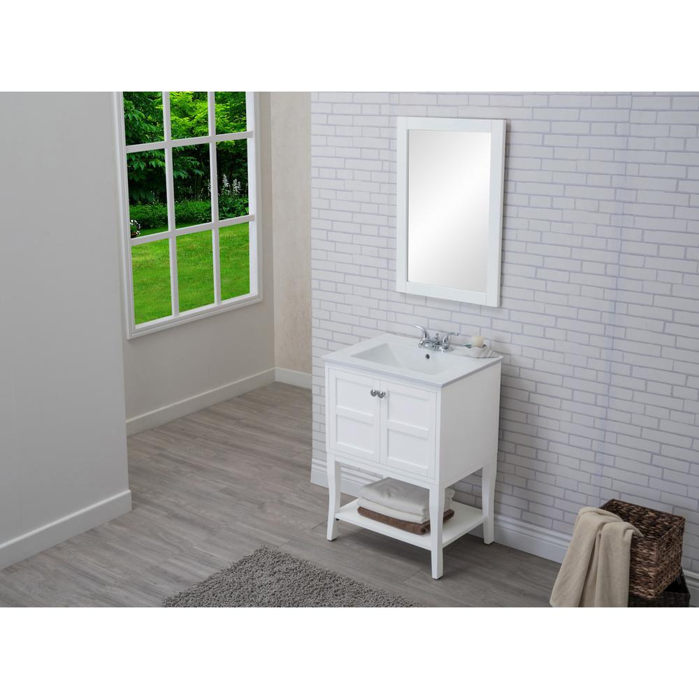 2 Doors Cabinet 24 In. X 18 In. X 34 In. In White. Picture 4
