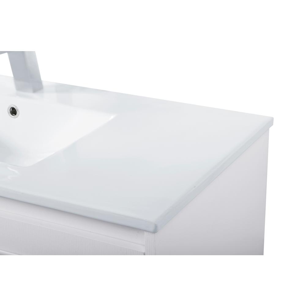 40 inch  Single Bathroom Floating Vanity in White. Picture 9