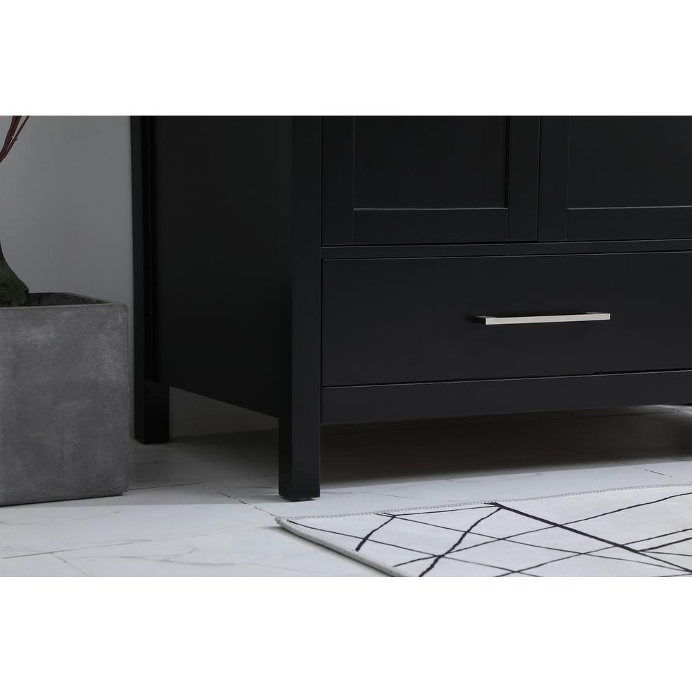 42 inch Single Bathroom Vanity in Black with Backsplash. Picture 6