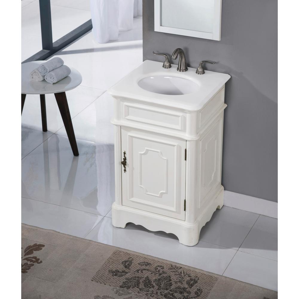 21 inch Single Bathroom vanity in Antique White. Picture 13
