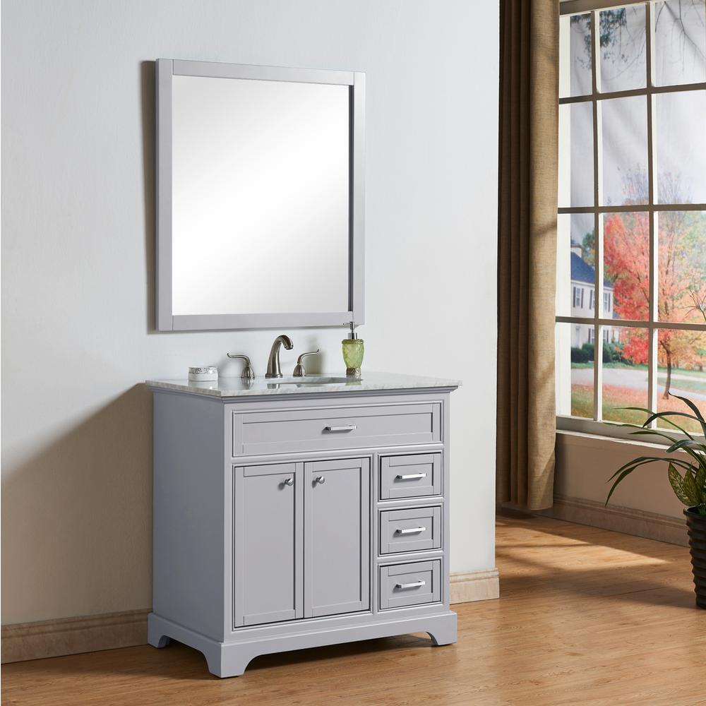 36 In. Single Bathroom Vanity Set In Light Grey. Picture 10