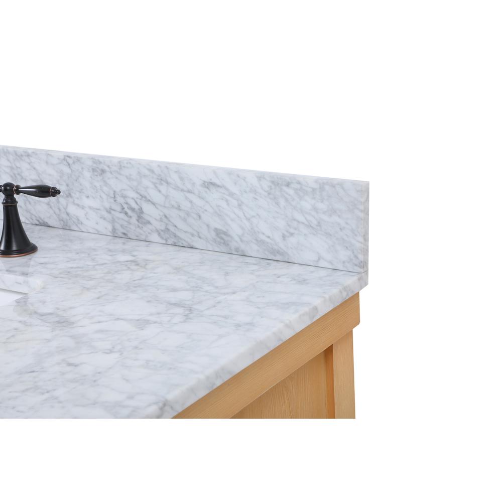 42 inch Single bathroom vanity in natural wood with backsplash. Picture 11