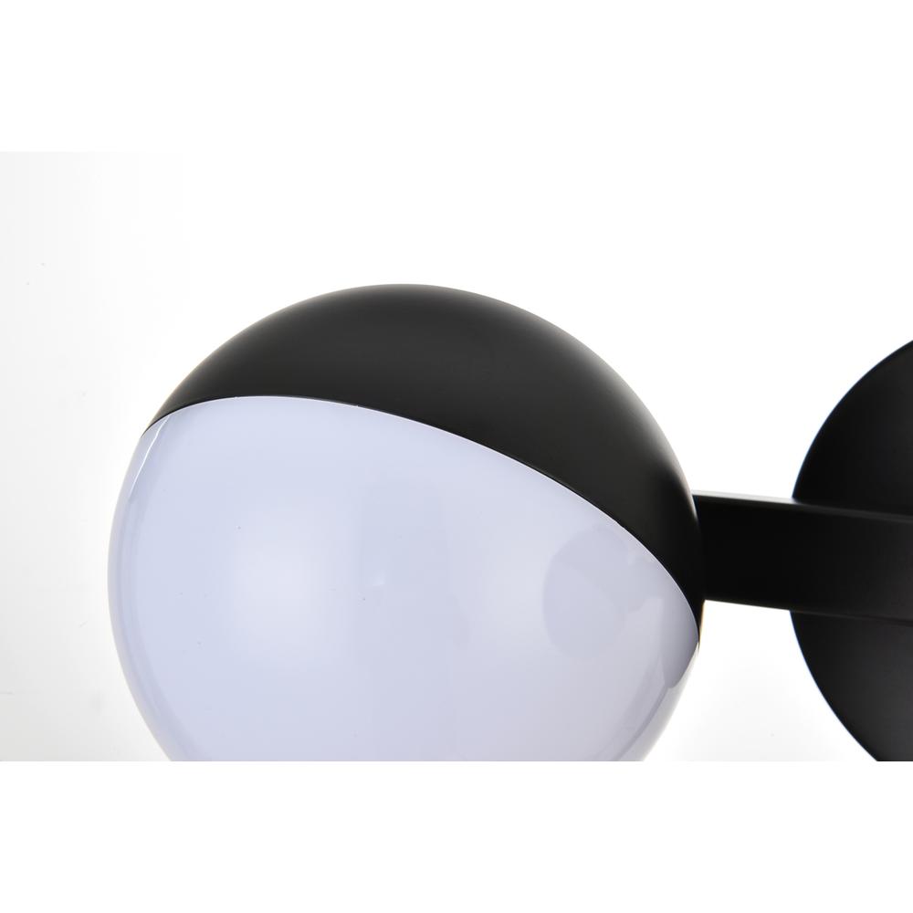 Majesty 2 light Black and frosted white Bath Sconce. Picture 4