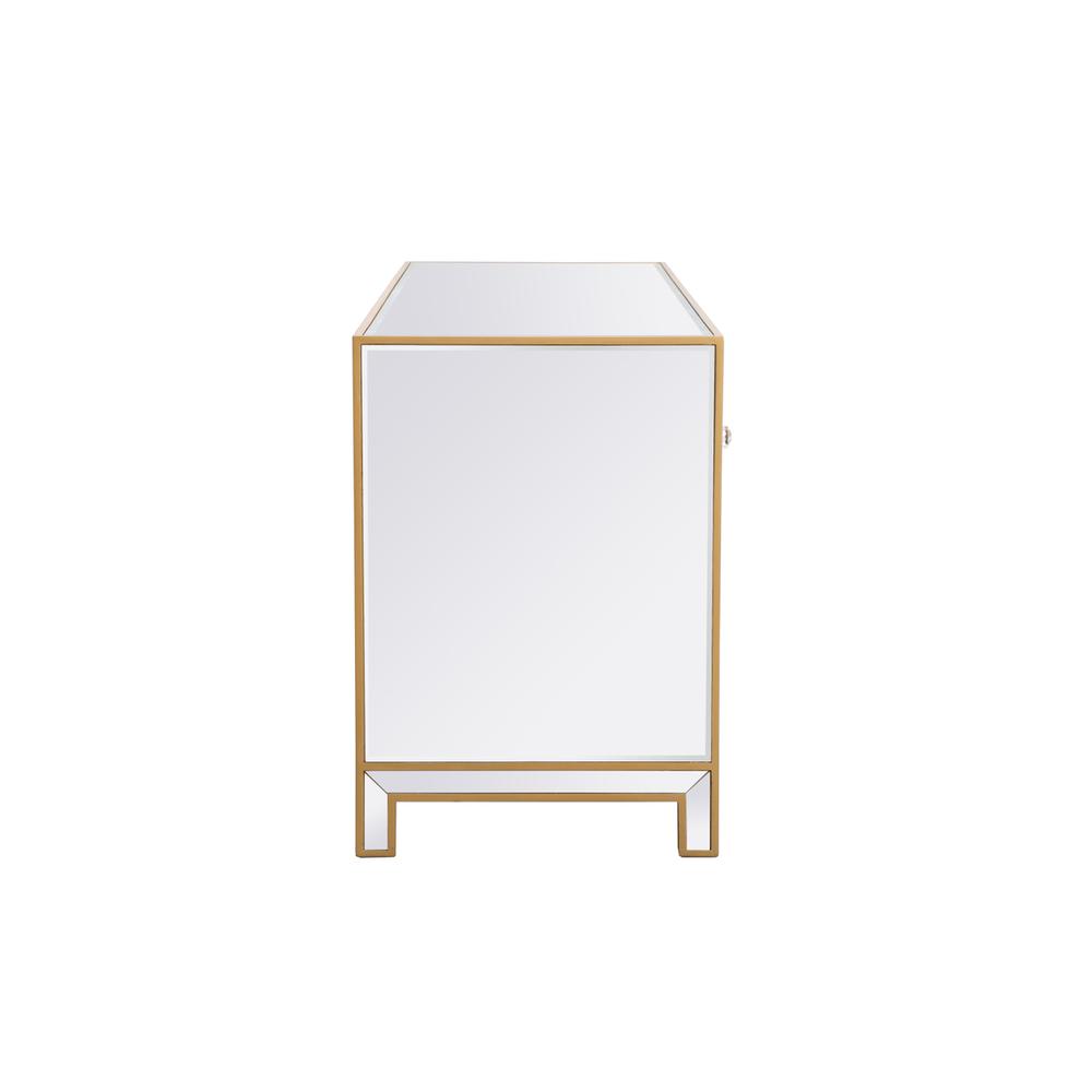 Reflexion 60 in. mirrored tv stand in gold. Picture 9