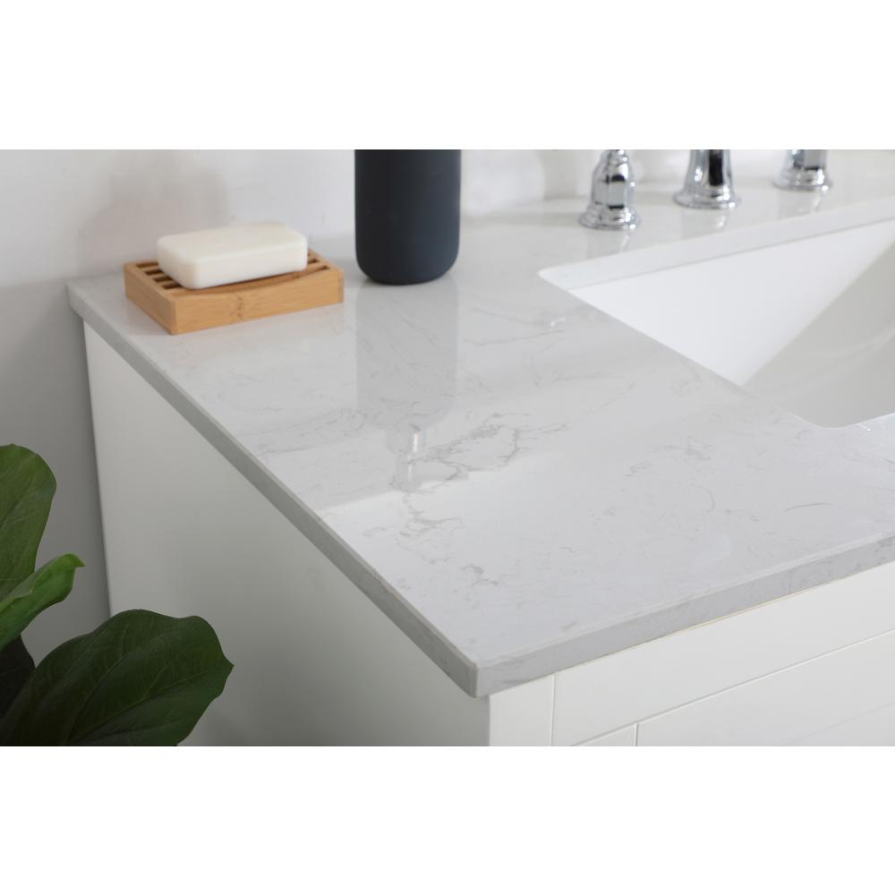 42 inch Single Bathroom Vanity in White. Picture 4