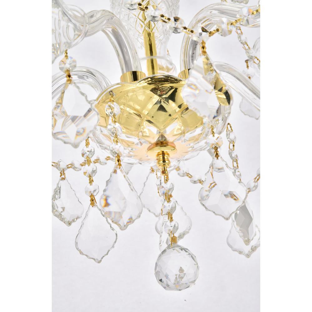 Verona 5 light Gold Chandelier Clear Royal Cut Crystal. Picture 3