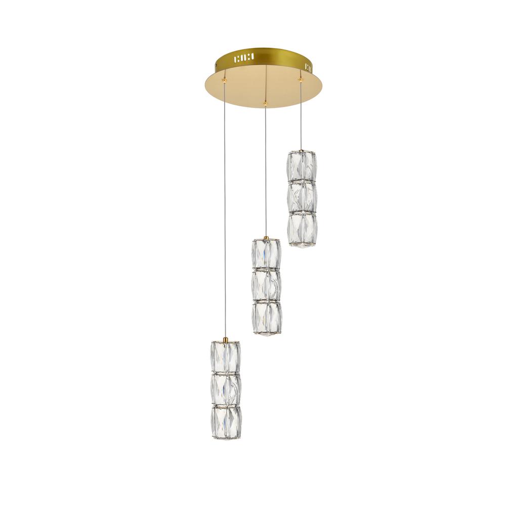 Polaris LED light Gold Pendant Clear Crystal. Picture 6