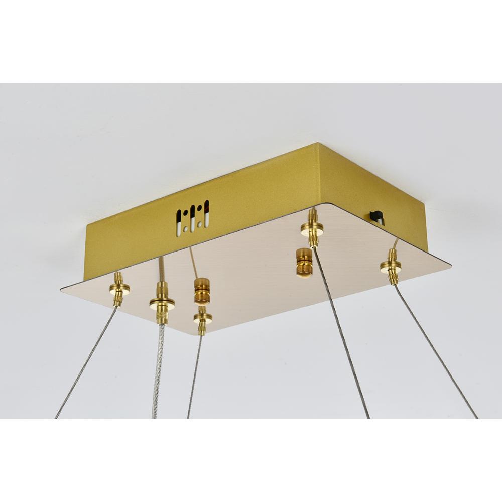 Bowen 51 inch Adjustable LED Chandelier in Satin Gold. Picture 7