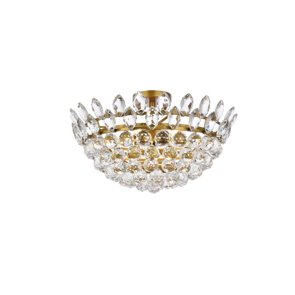 Emilia 20 inch flush mount in brass. Picture 2