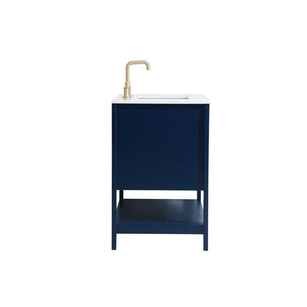 36 inch Single Bathroom Vanity in Blue. Picture 13