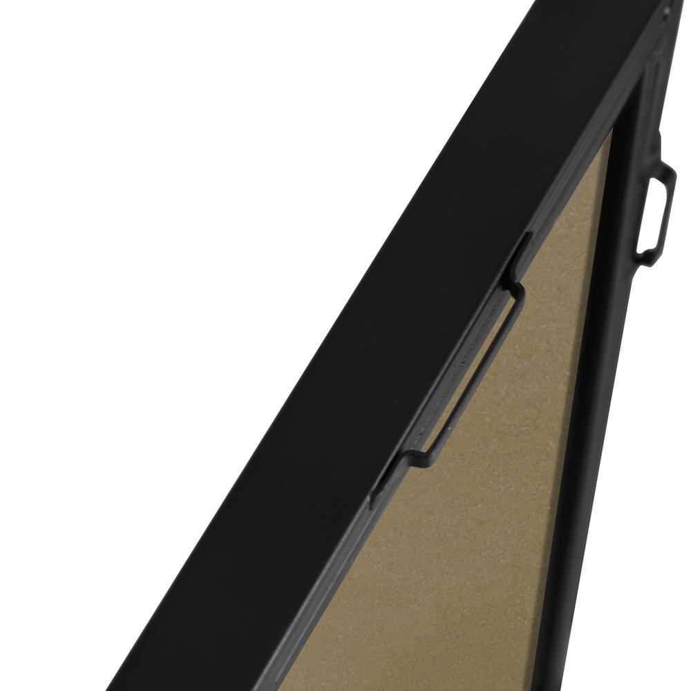 Metal frame Rectangle Mirror 24 inch Black finish. Picture 11