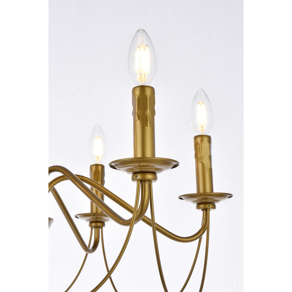Westley 6 lights pendant in brass. Picture 4
