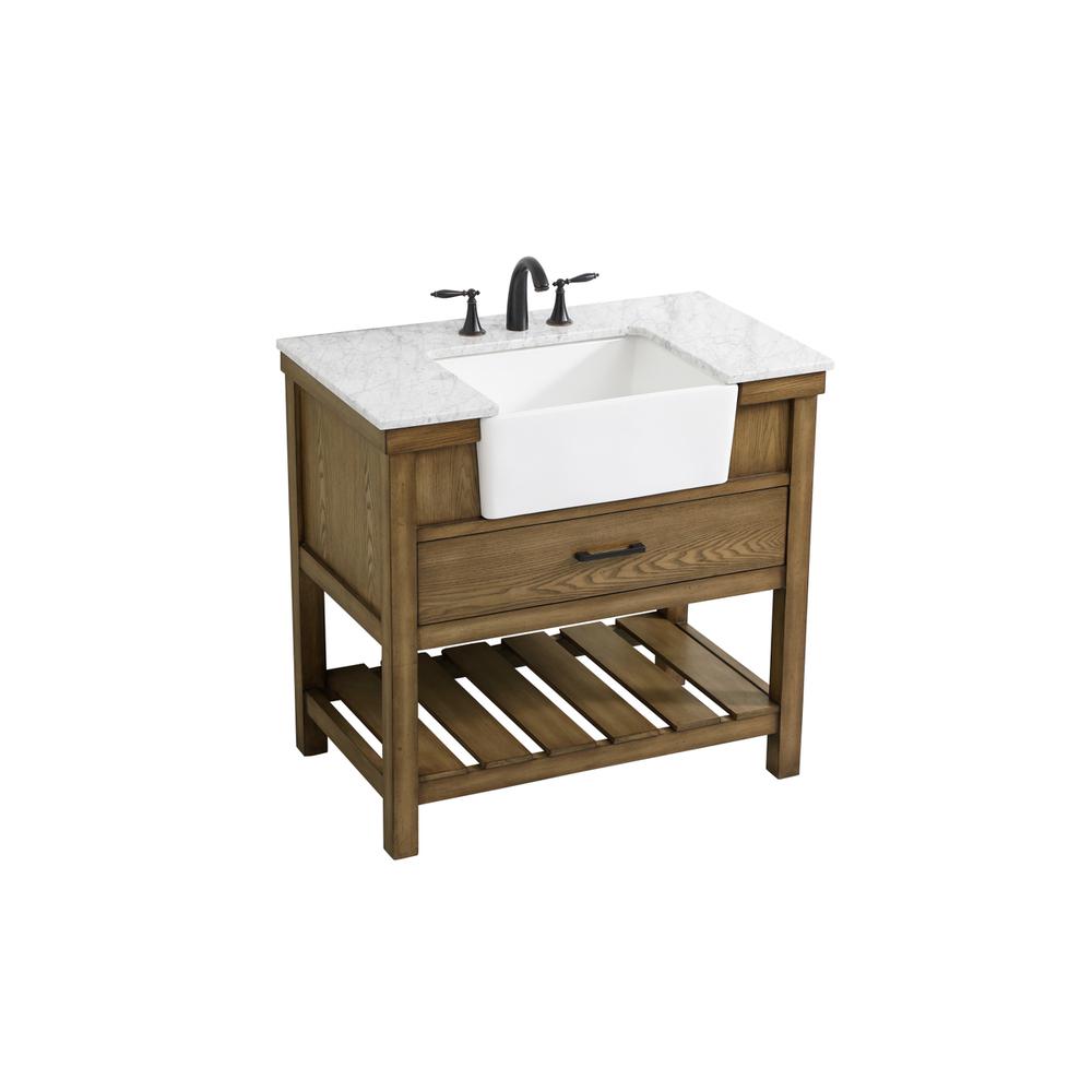 36 inch Single bathroom vanity in driftwood. Picture 8