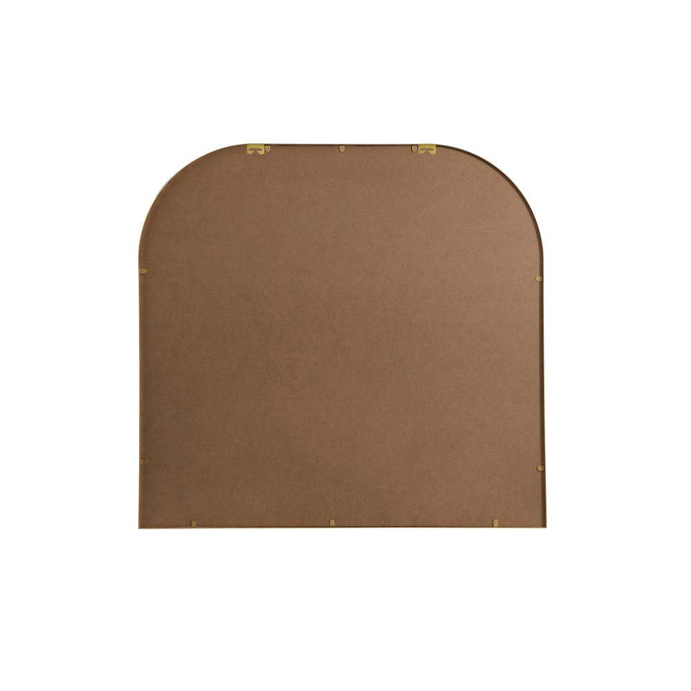 Metal Frame Arch Mirror 40x38 Inch in Brass. Picture 8