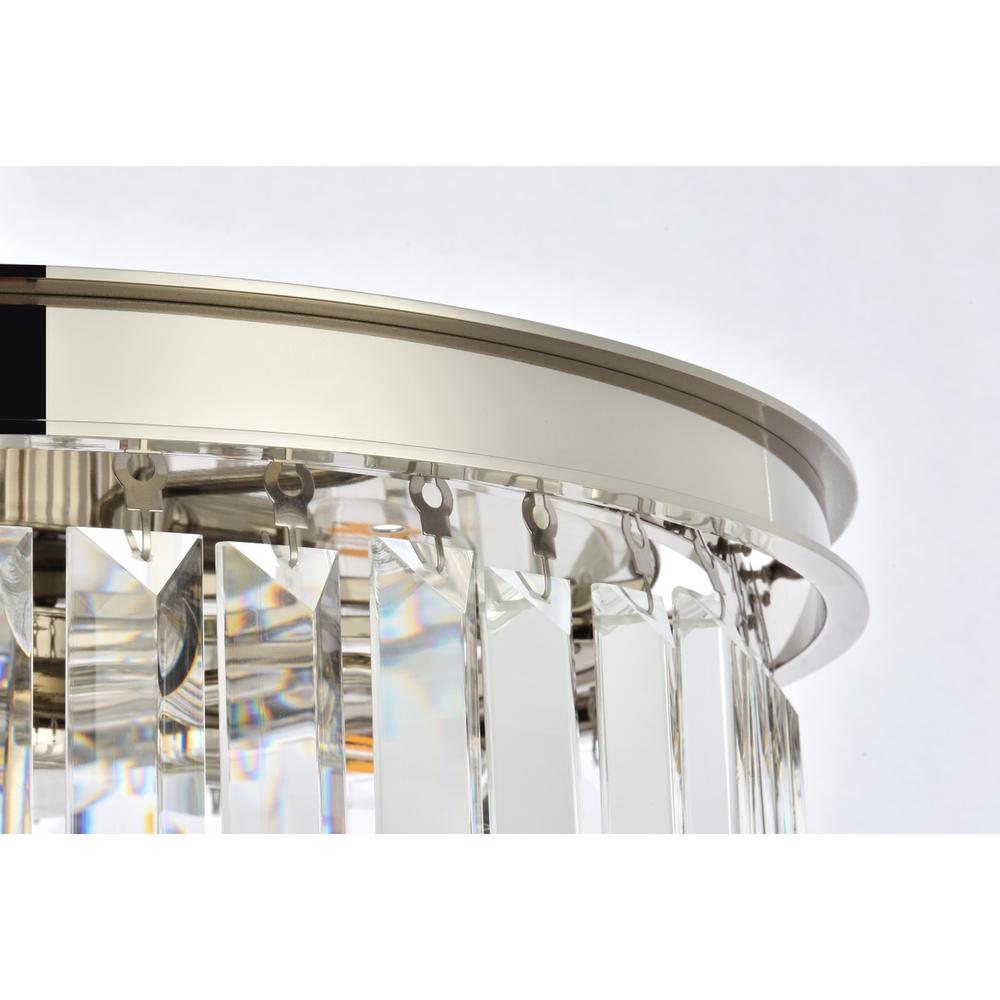 Sydney 6 light polished nickel Flush Mount Clear Royal Cut Crystal. Picture 4