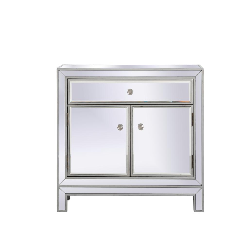29 in. mirrored cabinet in antique silver. Picture 1