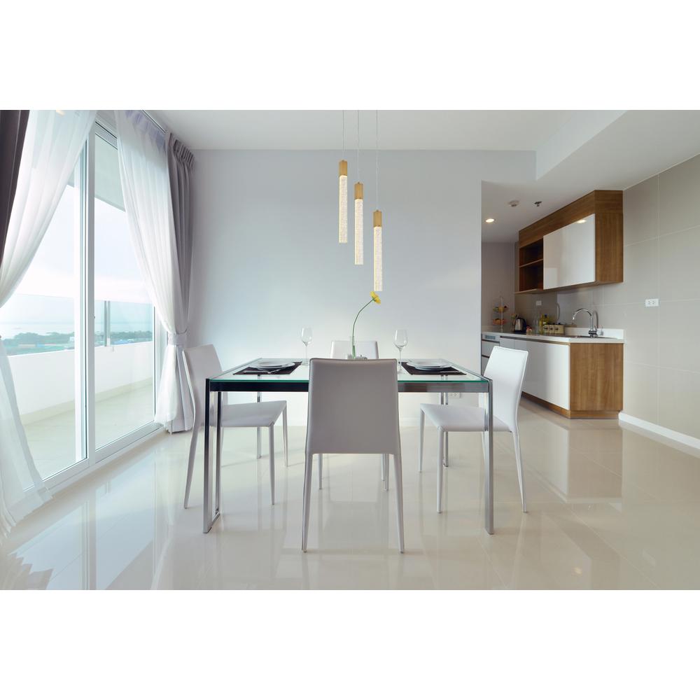 Weston 3 lights pendant in satin gold. Picture 7