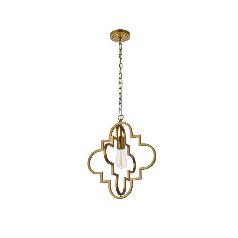 Sandara 1 light pendant in brass. Picture 6
