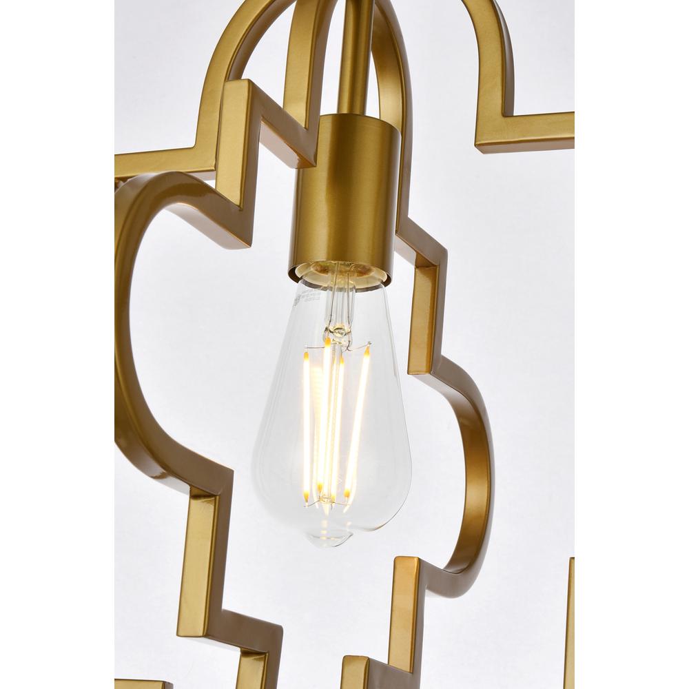 Sandara 1 light pendant in brass. Picture 4