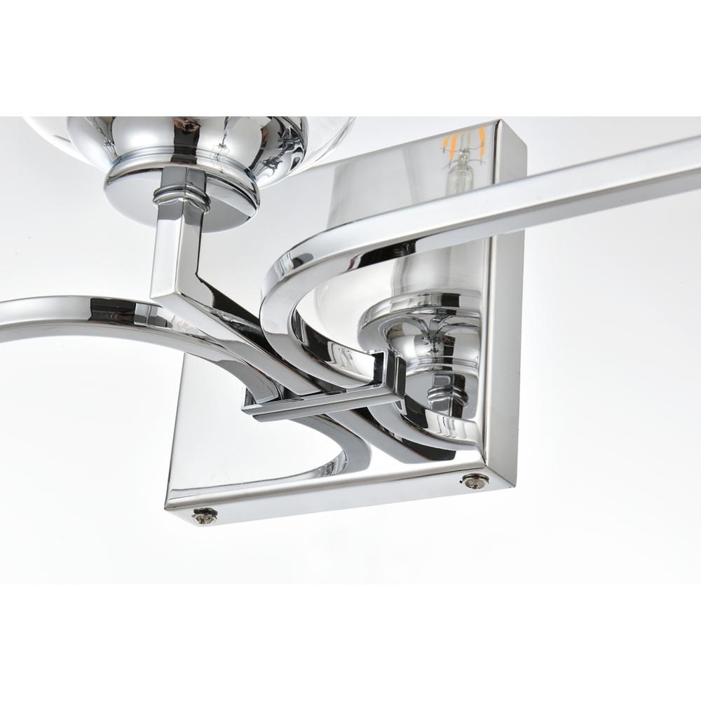 Ronnie 3 light Chrome and Clear Bath Sconce. Picture 5