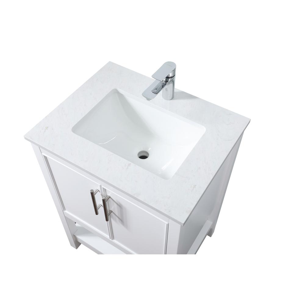 24 Inch SIngle Bathroom Vanity In White. Picture 10