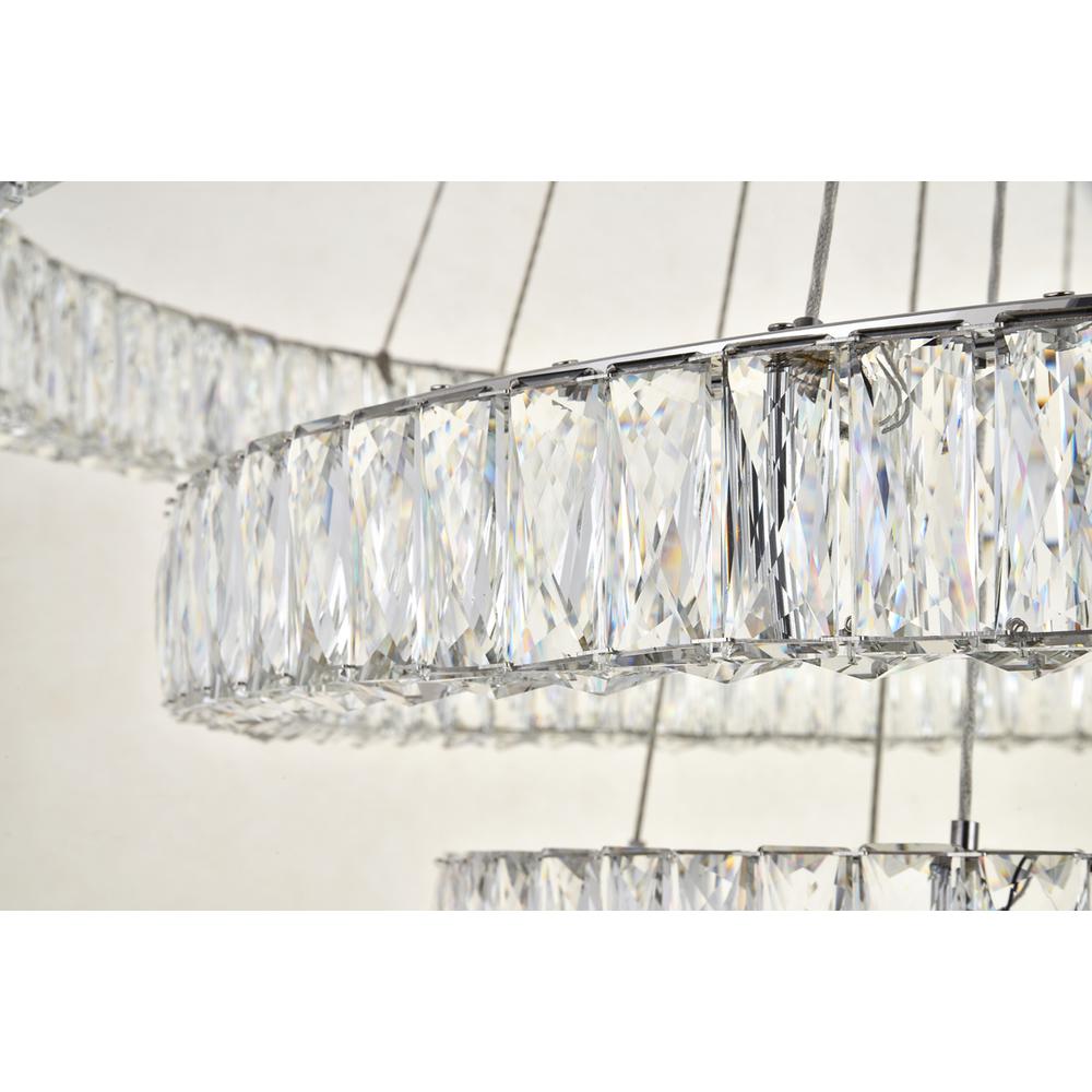 Monroe Integrated LED chip light Chrome Chandelier Clear Royal Cut Crystal. Picture 5