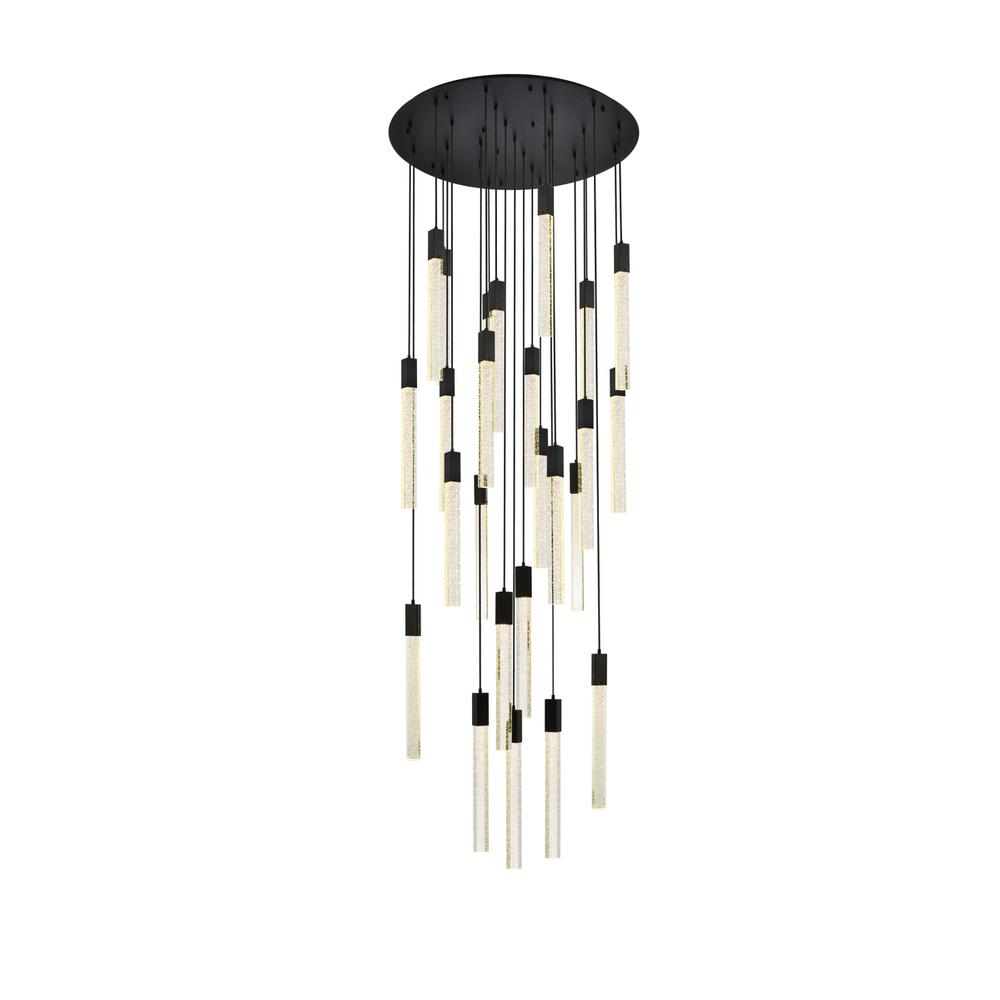 Weston 25 lights pendant in black. Picture 1
