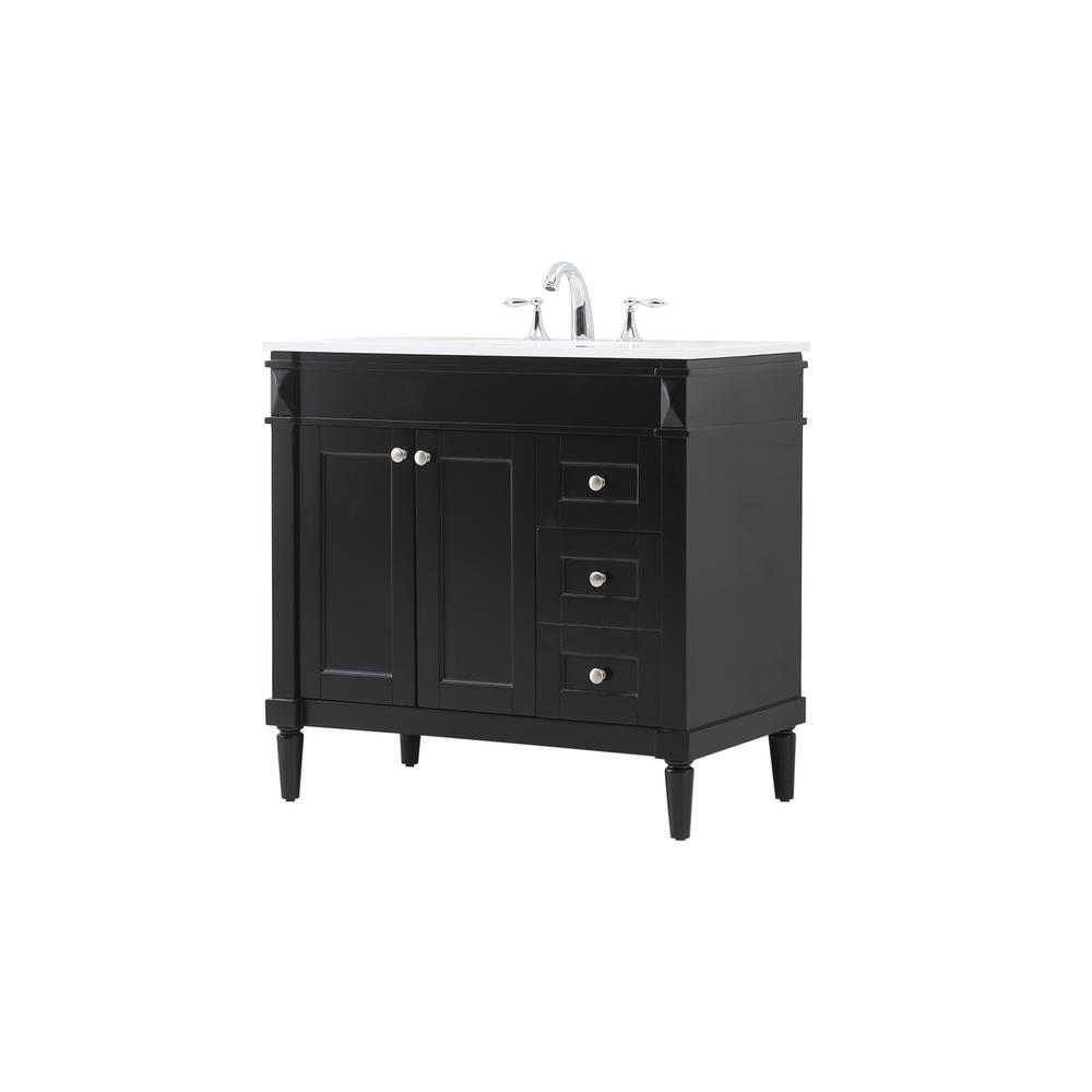 36 inch Single bathroom vanity in black. Picture 7
