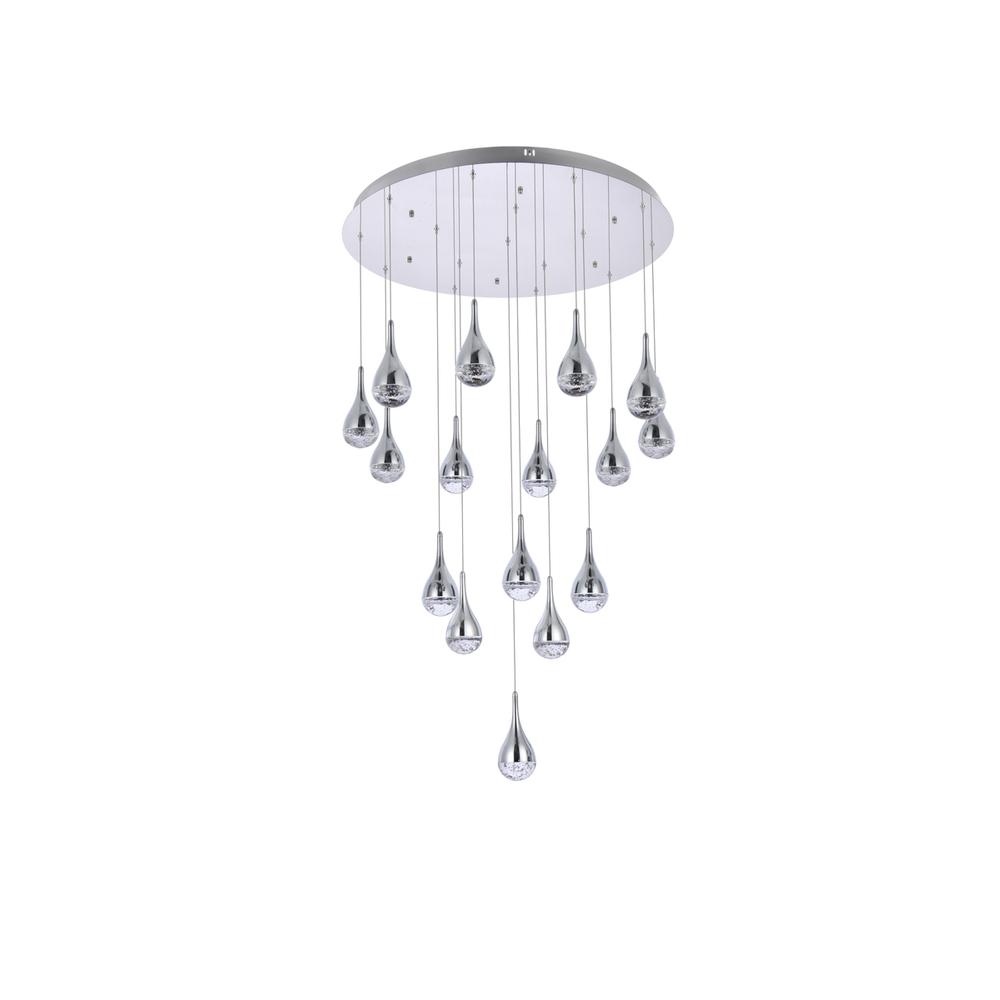 Amherst 36 inch LED chandelier in chrome. Picture 6