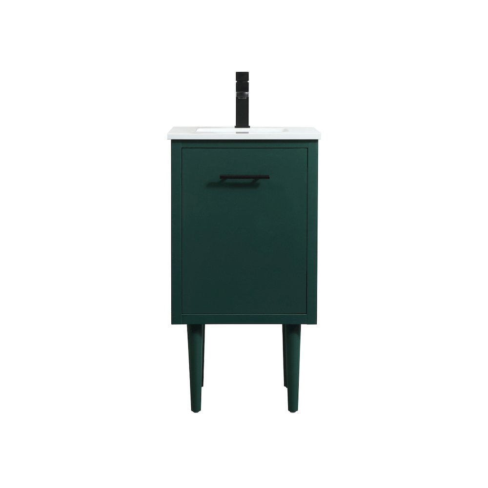 18 Inch Single Bathroom Vanity In Green. Picture 1