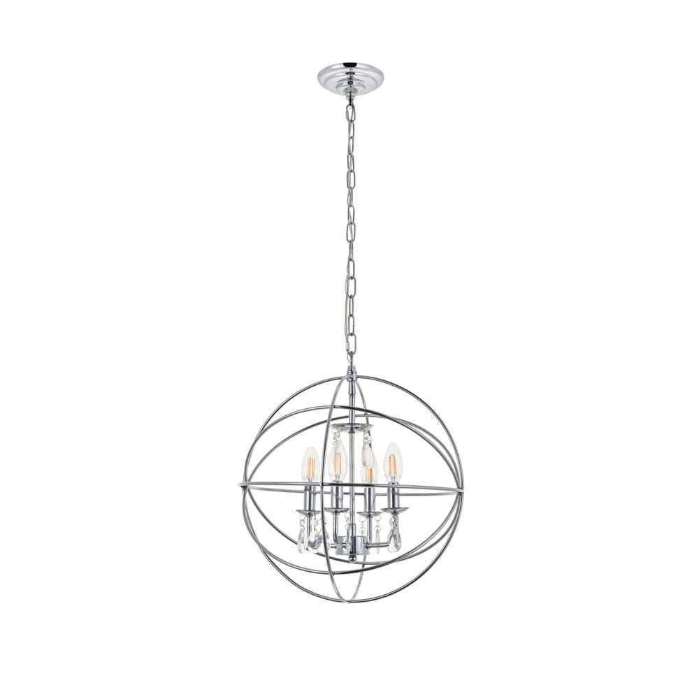 Wallace 4 light Chrome Pendant. Picture 4