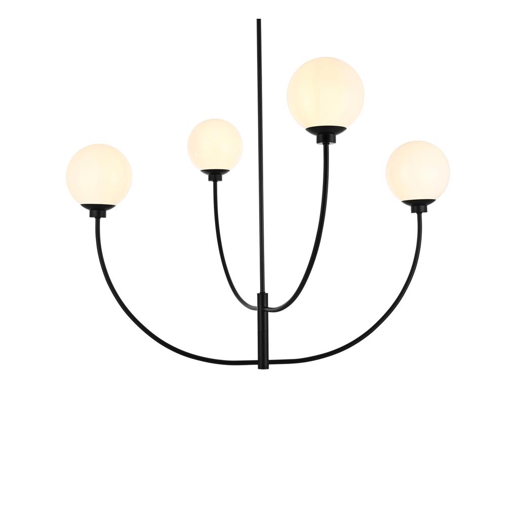Nyomi 42 inch chandelier in Black. Picture 2