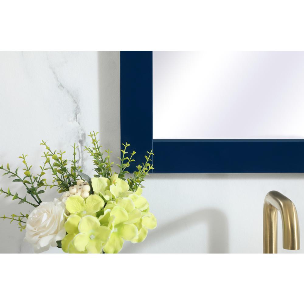 Aqua vanity mirror 18x32 inch in blue. Picture 3