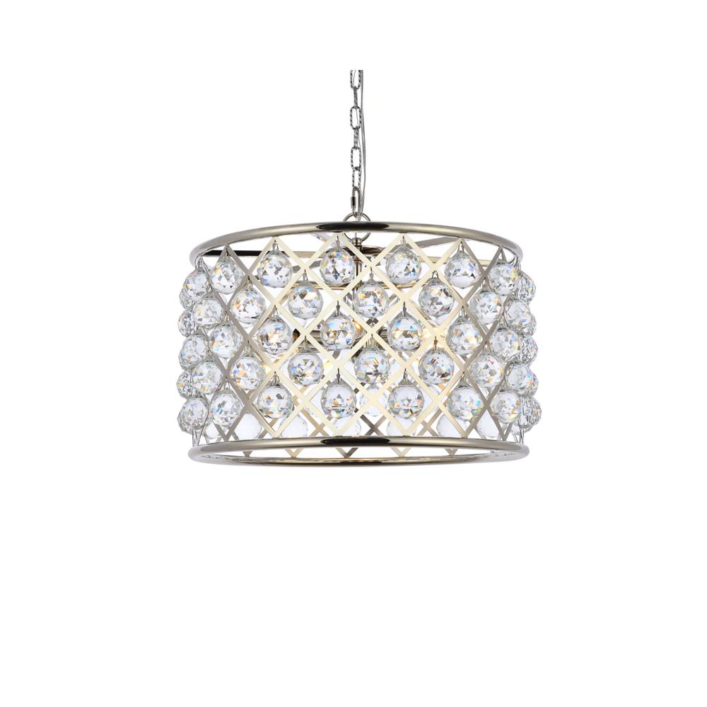 Madison 6 light polished nickel Pendant Clear Royal Cut Crystal. Picture 2