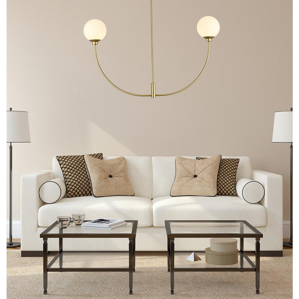 Nyomi 42 inch chandelier in Brass. Picture 8