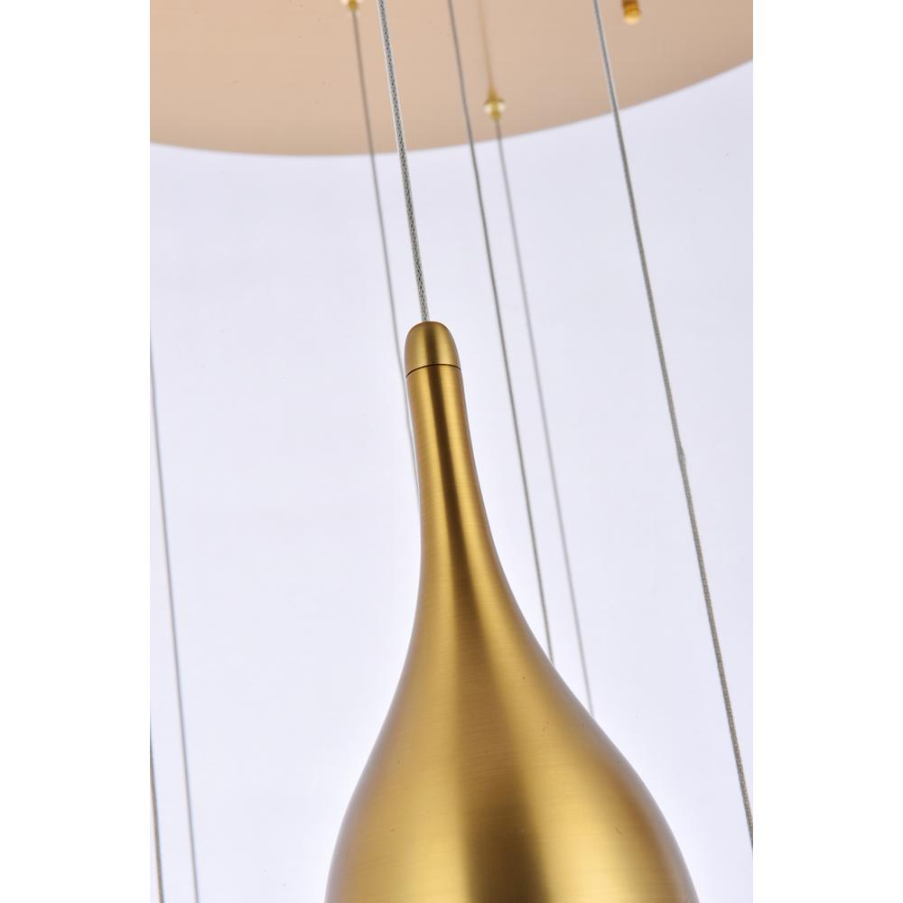 Amherst 30 inch LED chandelier in satin gold. Picture 4