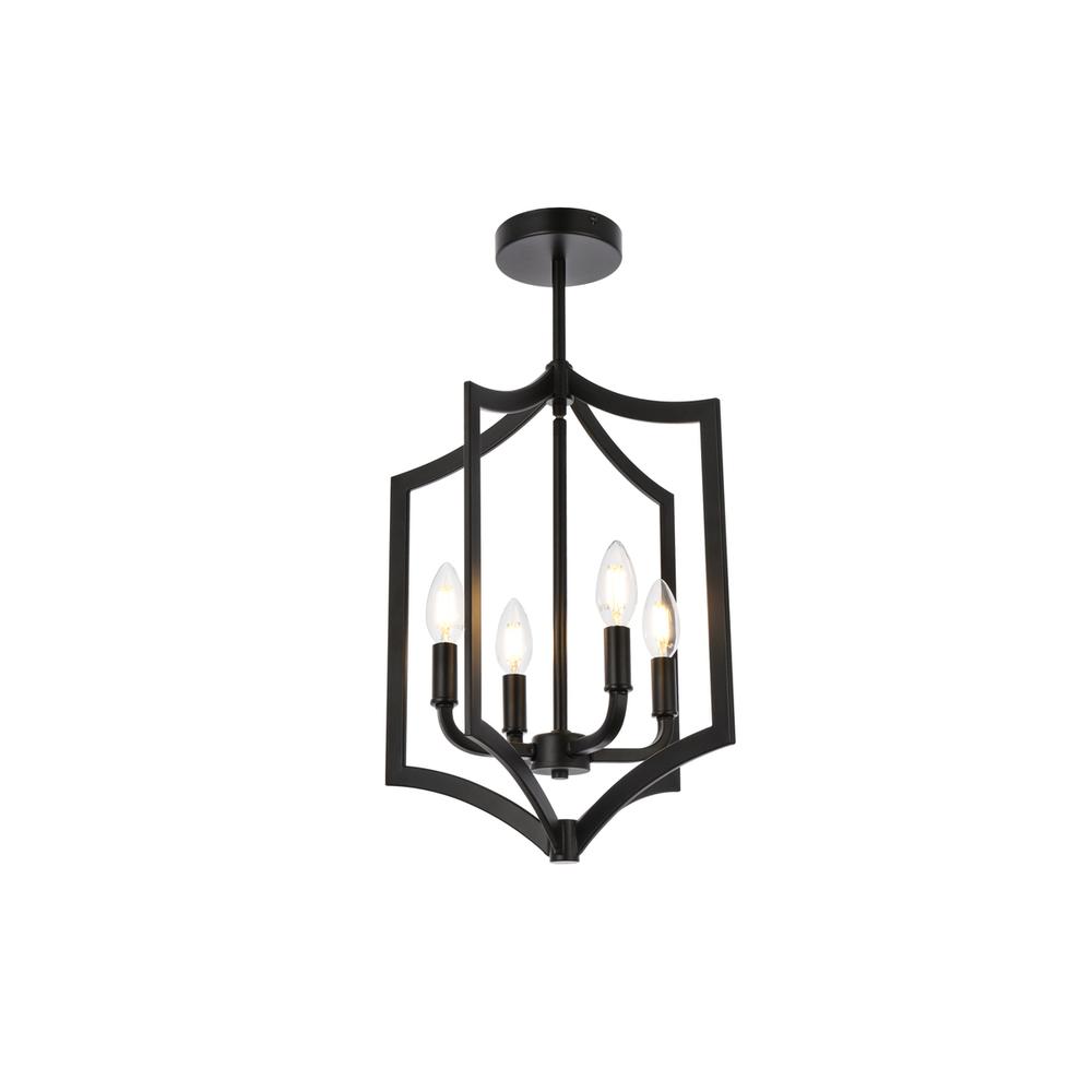 Kiera 4 lights pendant in black. Picture 2