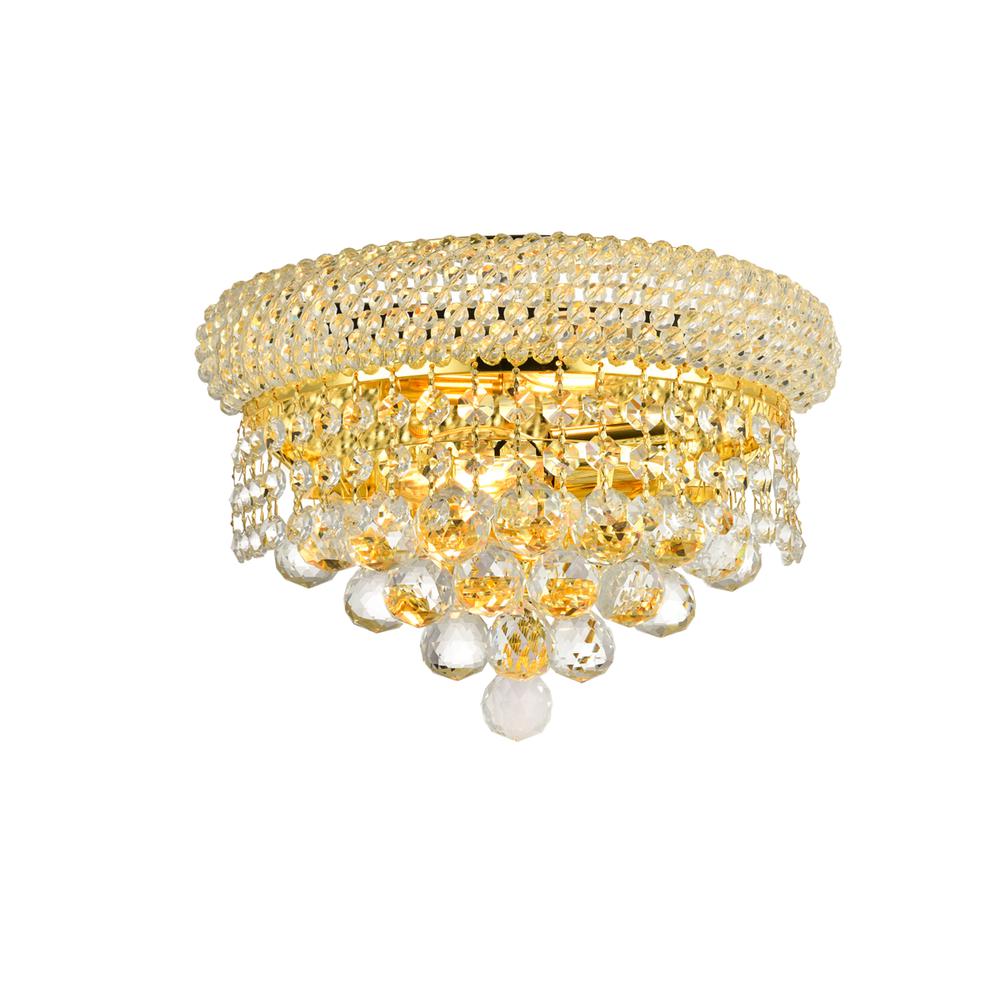 Primo 2 light Gold Wall Sconce Clear Royal Cut Crystal. Picture 1