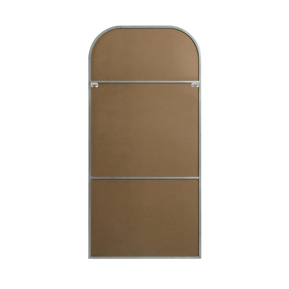 Metal Frame Arch Full Length Mirror 35x72 Inch in Silver. Picture 7