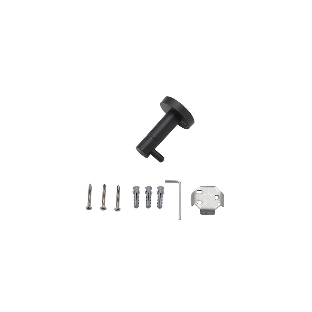 Freya 4-Piece Bathroom Hardware Set in Matte Black. Picture 9