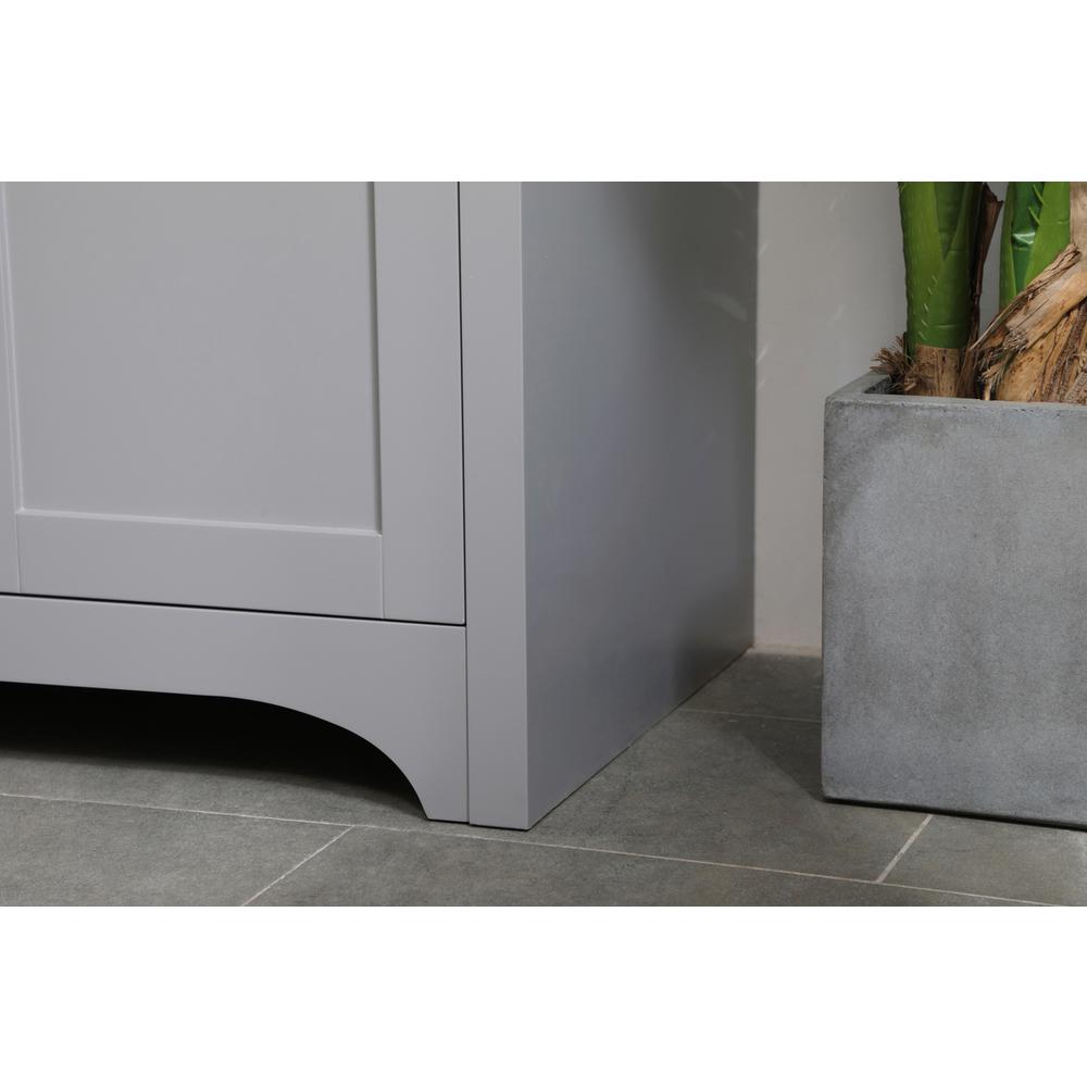 30 inch Single Bathroom Vanity in Grey. Picture 5