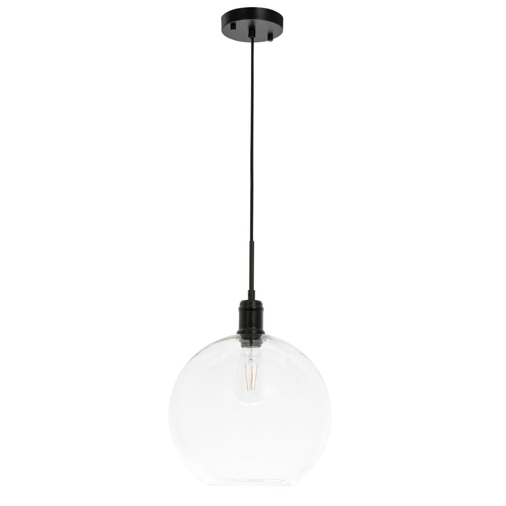 Emett 1 light Black and Clear glass pendant. Picture 4