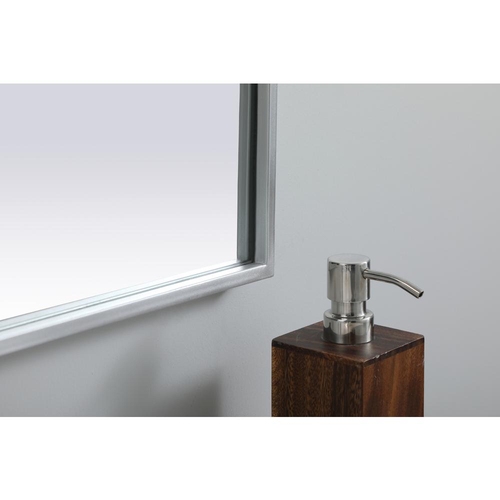 Metal Frame Arch Mirror 24x30 Inch in Silver. Picture 6