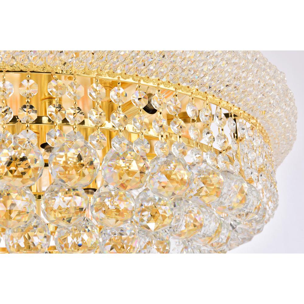 Primo 12 light Gold Flush Mount Clear Royal Cut Crystal. Picture 4