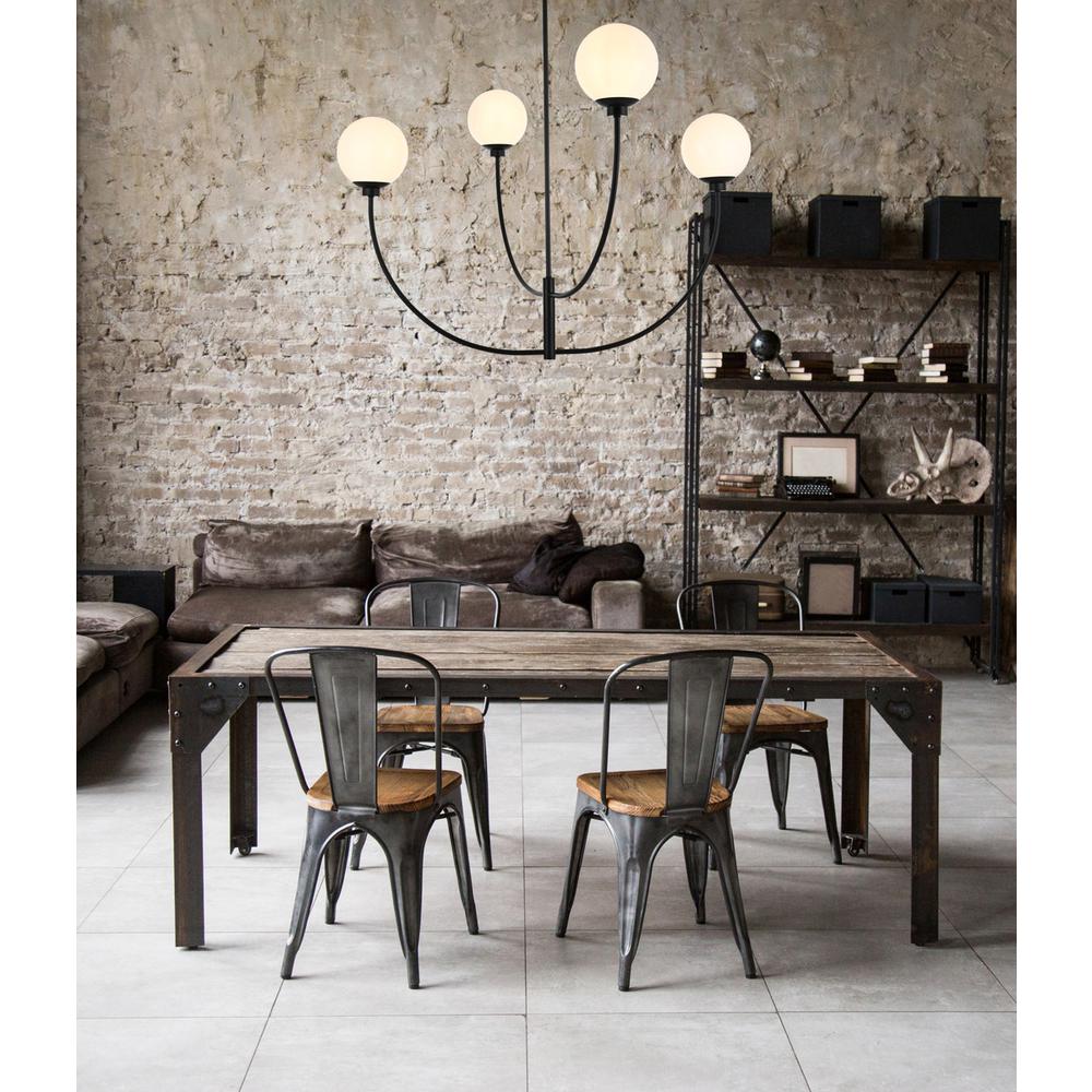 Nyomi 42 inch chandelier in Black. Picture 8