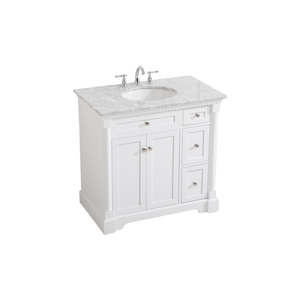 36 inch Single bathroom vanity in  White. Picture 8